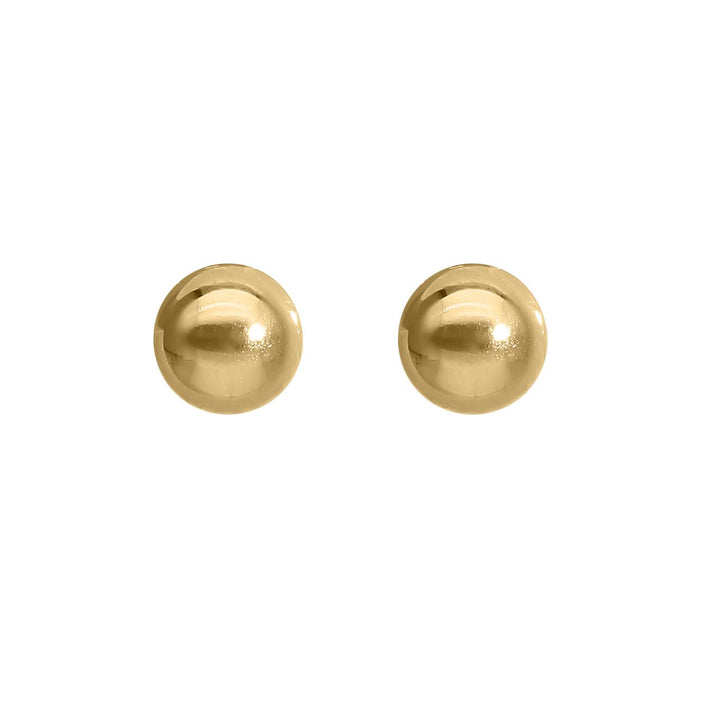 9ct Yellow Gold Ball Stud Earrings 3 – 8mm