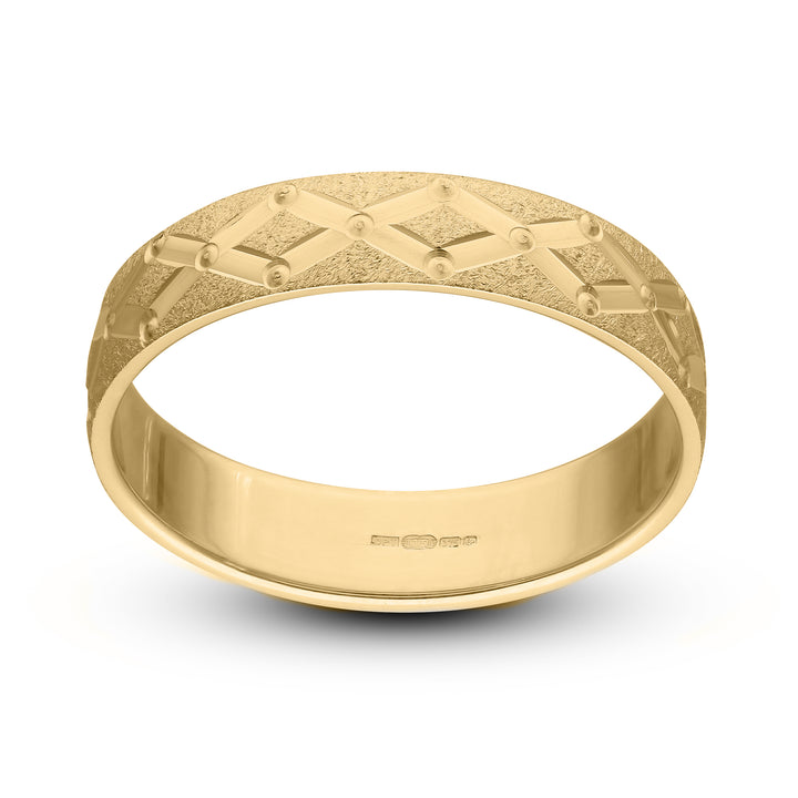 9ct Gold Wedding Rings Set, Gold Wedding Bands