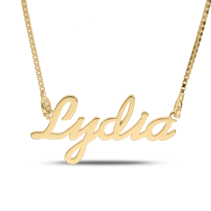 Personalised name Necklace Sterling Silver or Gold Plated Name Pendant