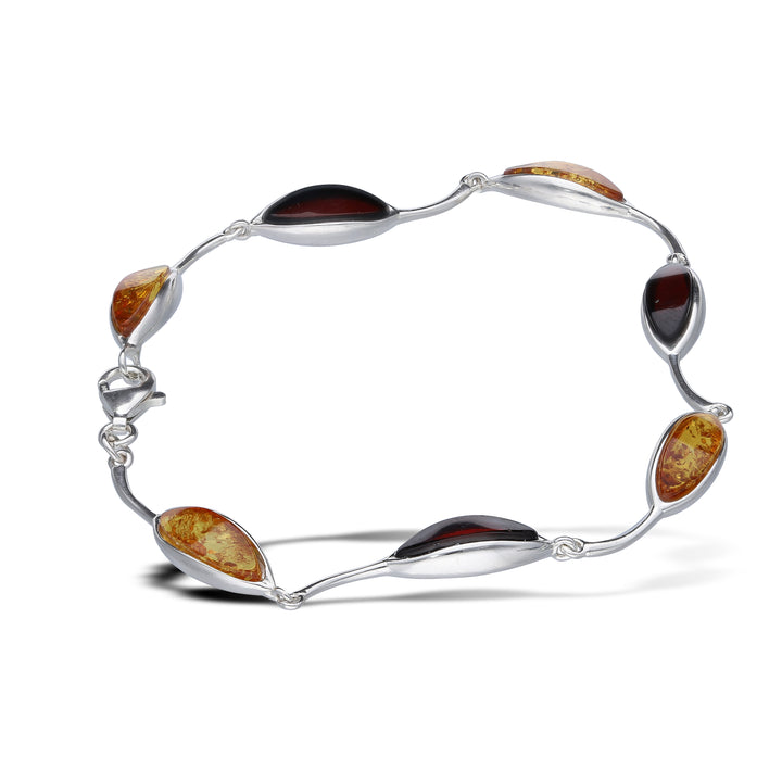 Sterling Silver Bracelet with Amber, Perfect Bracelet Gift for Special Occasion
