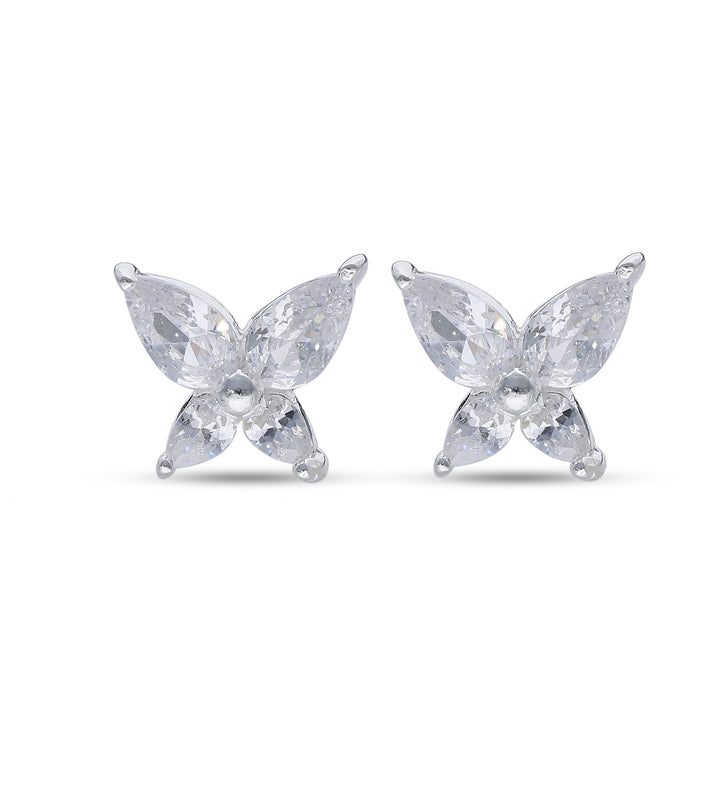 925 Sterling Silver Stud Earrings, Mix, Crystal, Shell, Flower, Butterfly, Cube
