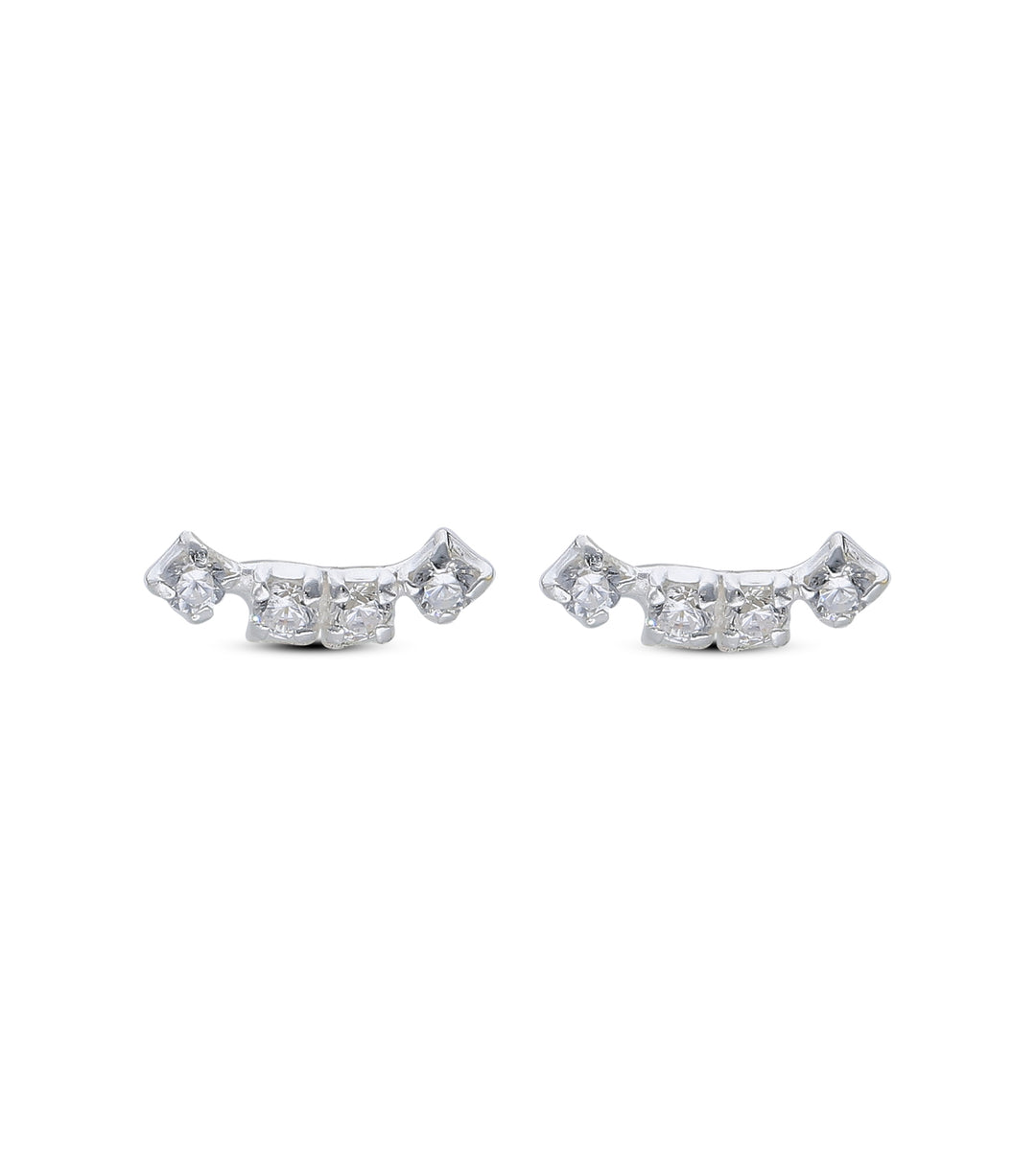 925 Sterling Silver Stud Earrings, Mix, Crystal, Shell, Flower, Butterfly, Cube