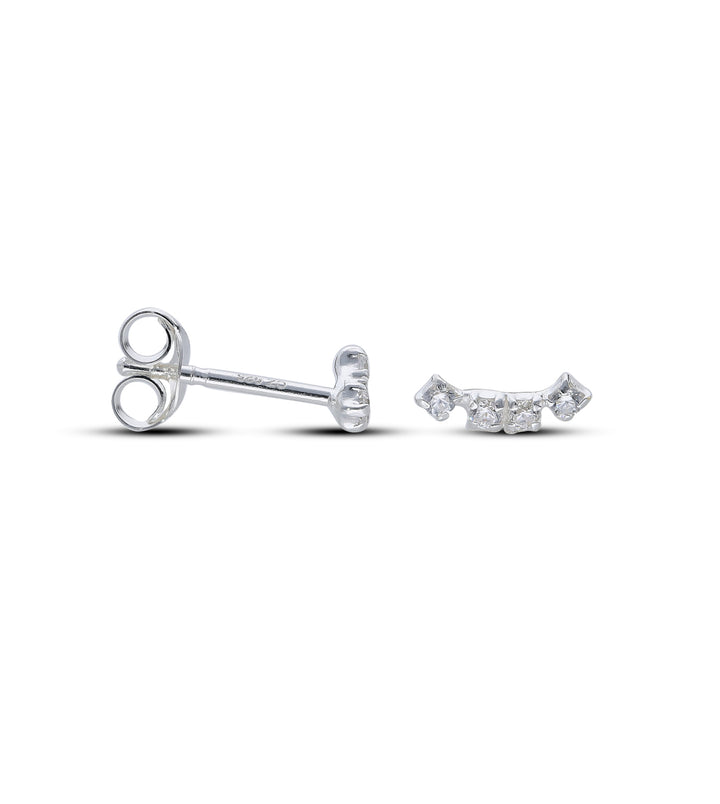 925 Sterling Silver Stud Earrings, Mix, Crystal, Shell, Flower, Butterfly, Cube