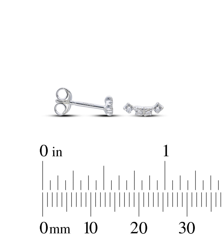925 Sterling Silver Stud Earrings, Mix, Crystal, Shell, Flower, Butterfly, Cube