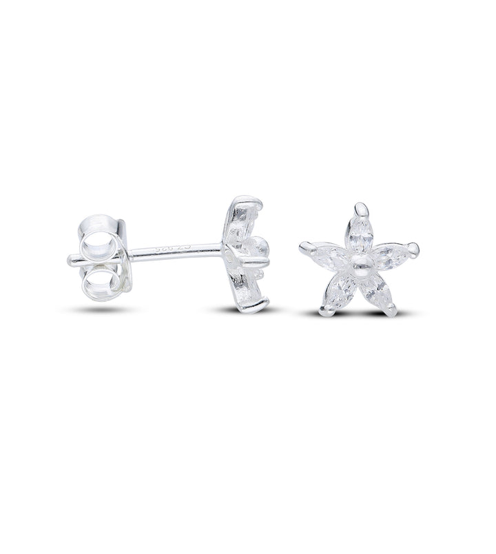 925 Sterling Silver Stud Earrings, Mix, Crystal, Shell, Flower, Butterfly, Cube