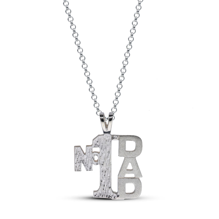 Sterling Silver No1 Dad Pendant, Necklace for Fathers Day, Dad, Daddy gift