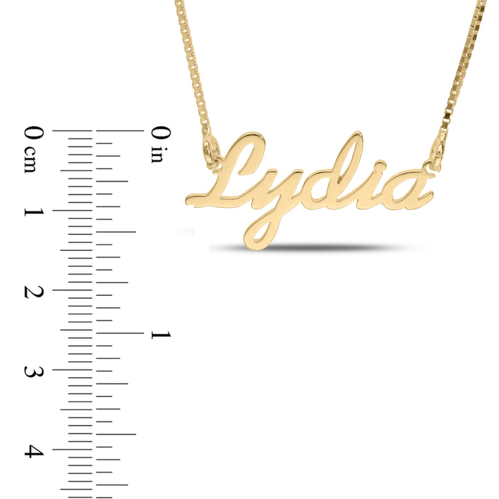 Personalised name Necklace Sterling Silver or Gold Plated Name Pendant