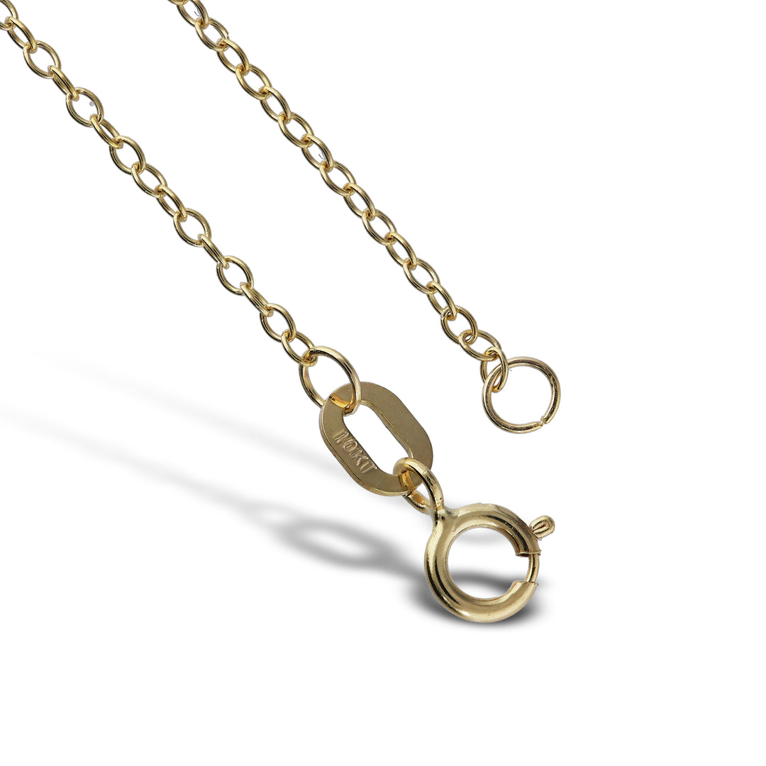 Personalised 9ct Yellow Gold Neverland Font Name Necklace