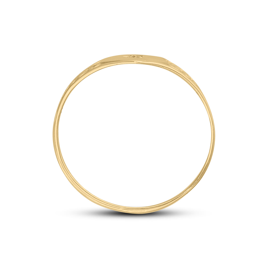 9ct Gold Baby First Ring with Diamond Set on Heart ID