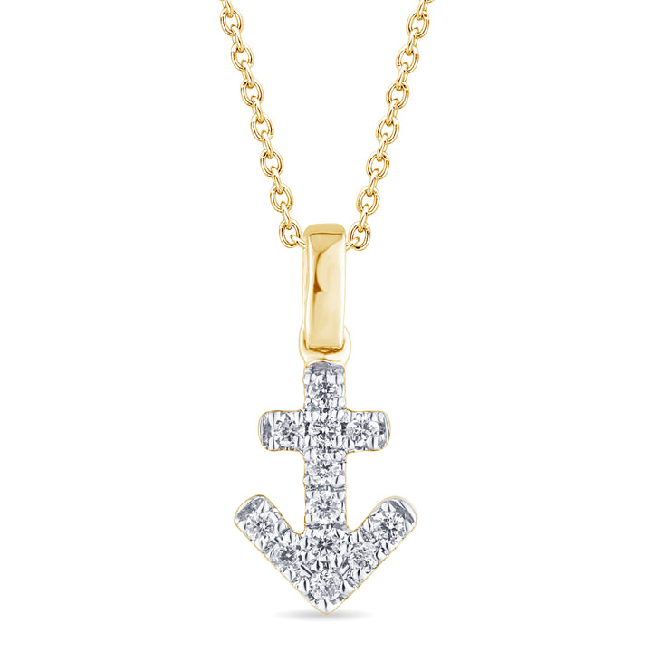 9ct Gold Zodiac Sign Pendant, Astrology Necklace with Diamond