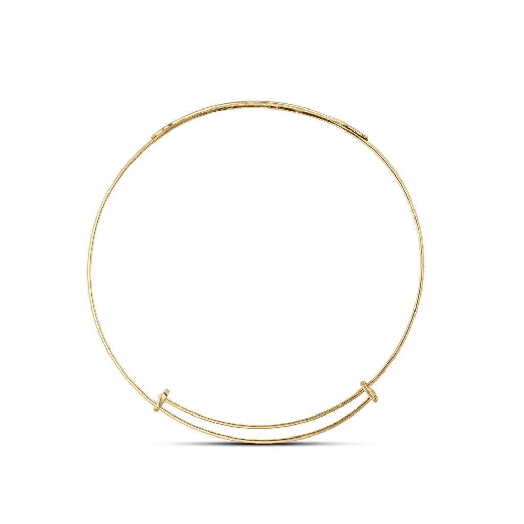 Children's 9-carat Gold ID Bangle with Diamond Cut (0–1 years)