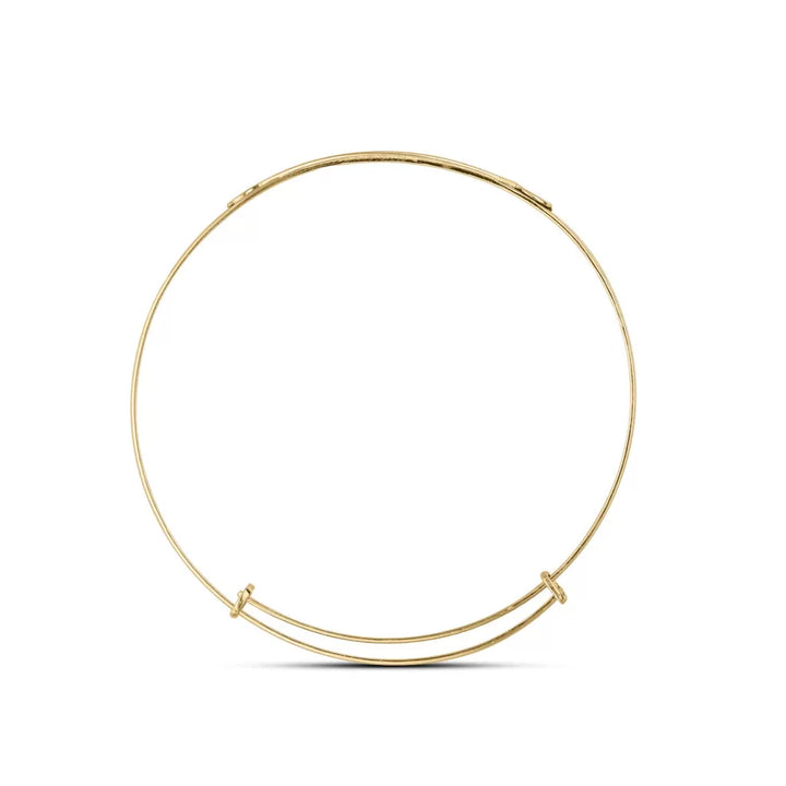 Children's 9-carat Gold ID Bangle with Diamond Cut (0–1 years)