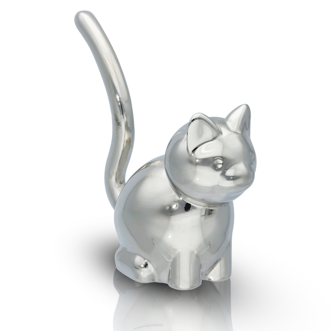 Elegant Silver Ring Holder in Animal Shape – Elephant or Cat Design