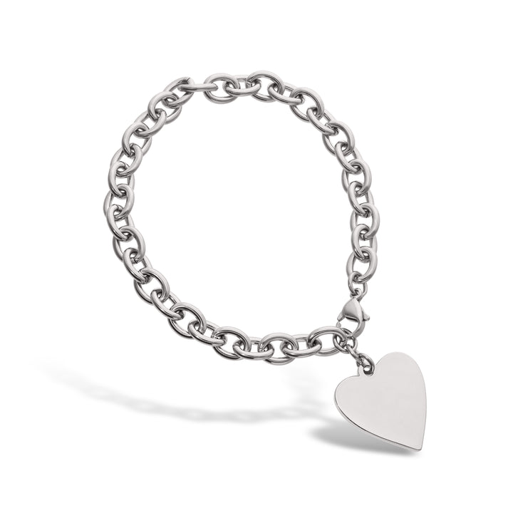 Heart Charm Chain Bracelet – Gold, Silver and Rose Gold