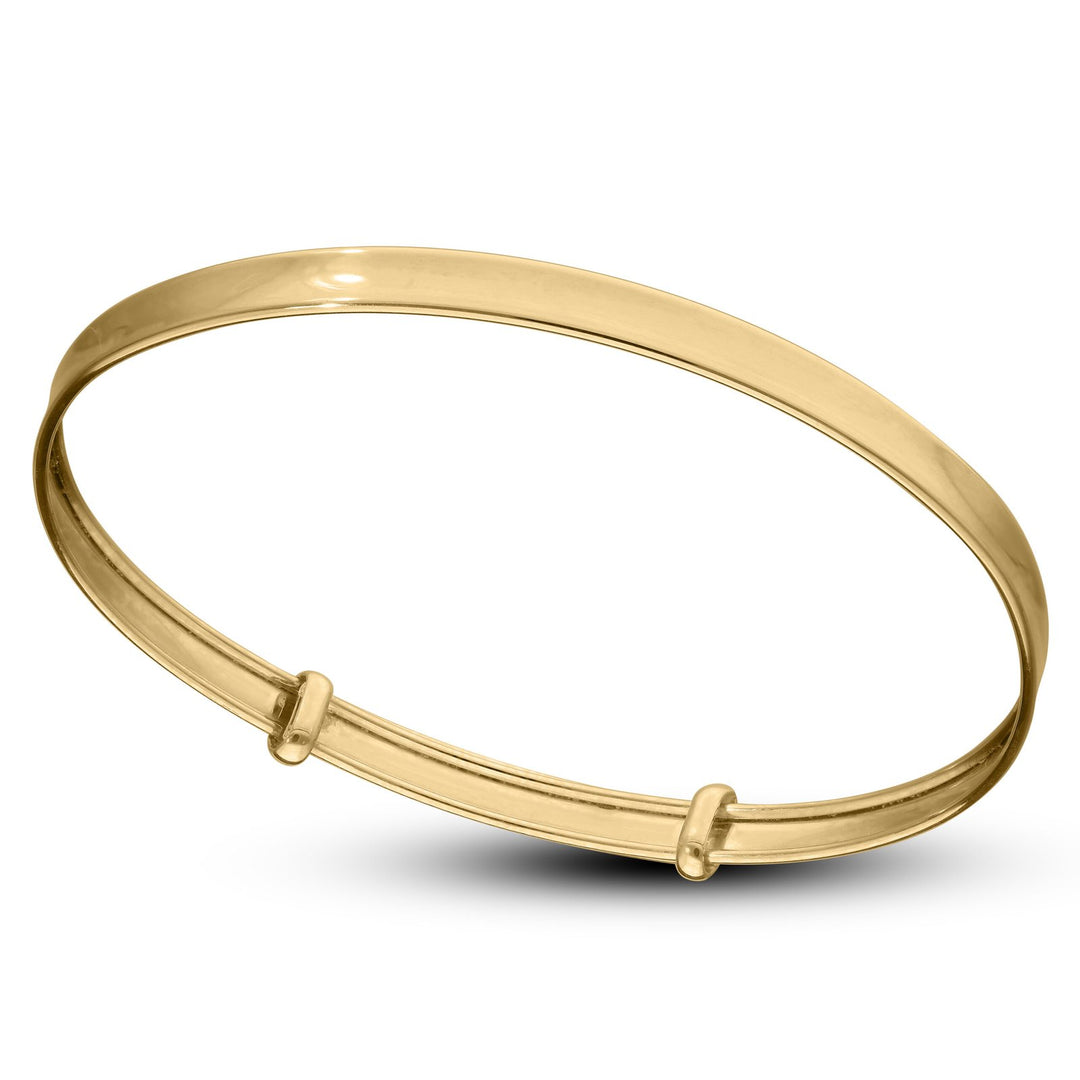 Children's 9ct Gold Plain Baby Bangle (0-1 years)