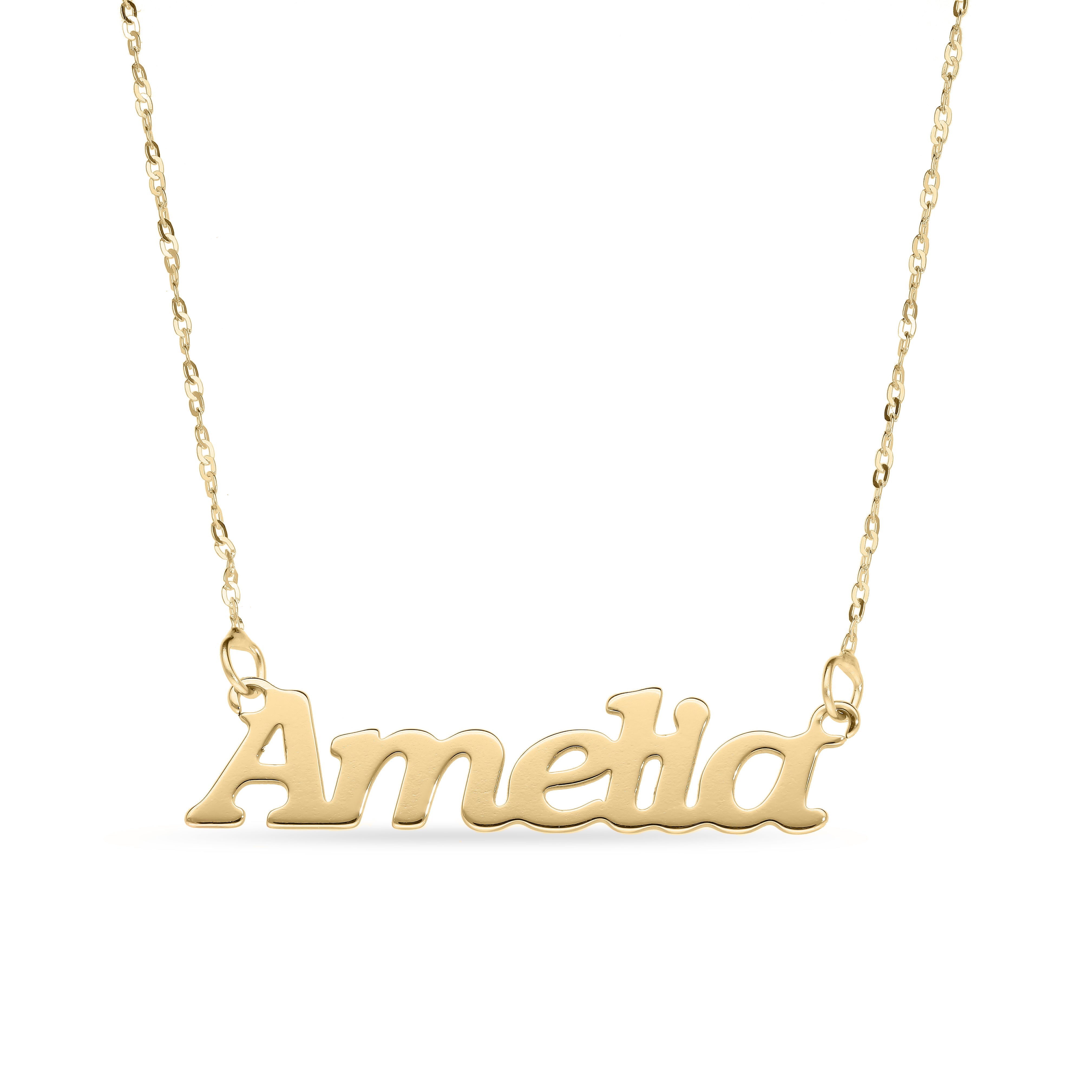 Customised Silver Name Necklace in Silver or 18ct Gold plated Dolce Valentina