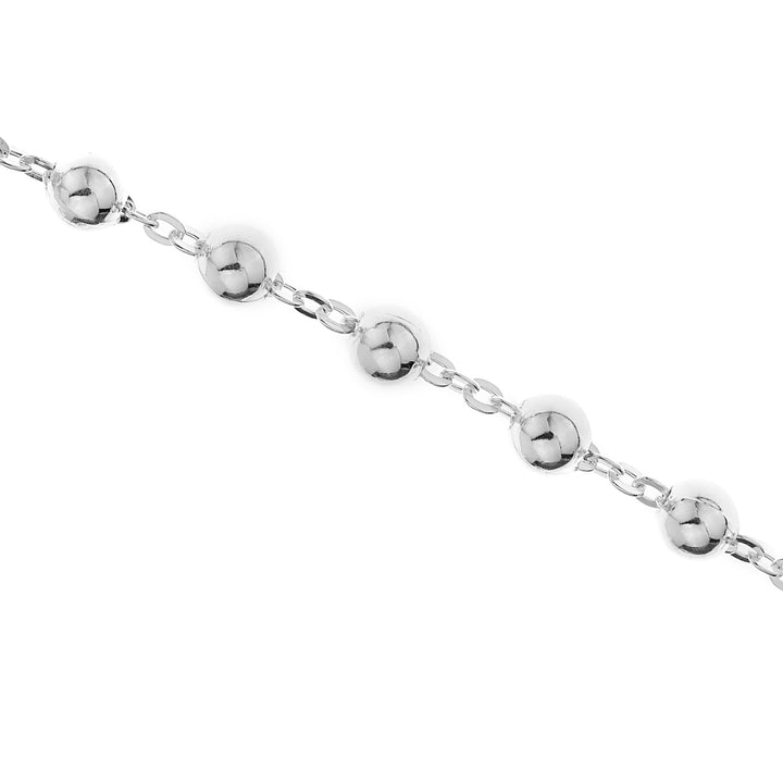 925 Sterling Silver ROSARY Beaded Necklace with Cross Pendant - Perfect for Communion, Confirmation, and Religious Ceremonies