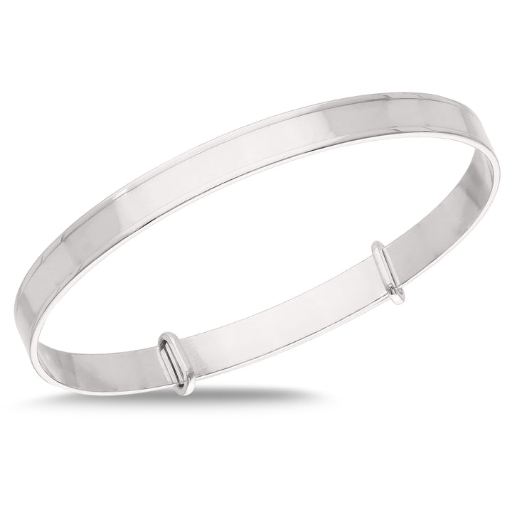 Children's Silver Diamond Star Bangle (0-3 years)