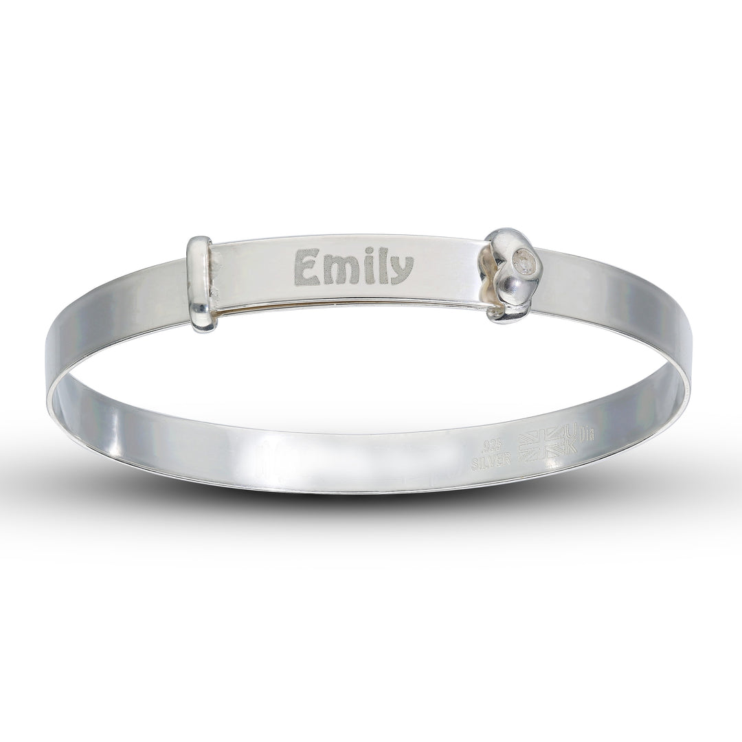 "Baby's First Diamond" Baby Bangle, Personalised Bracelet (0-1 years)