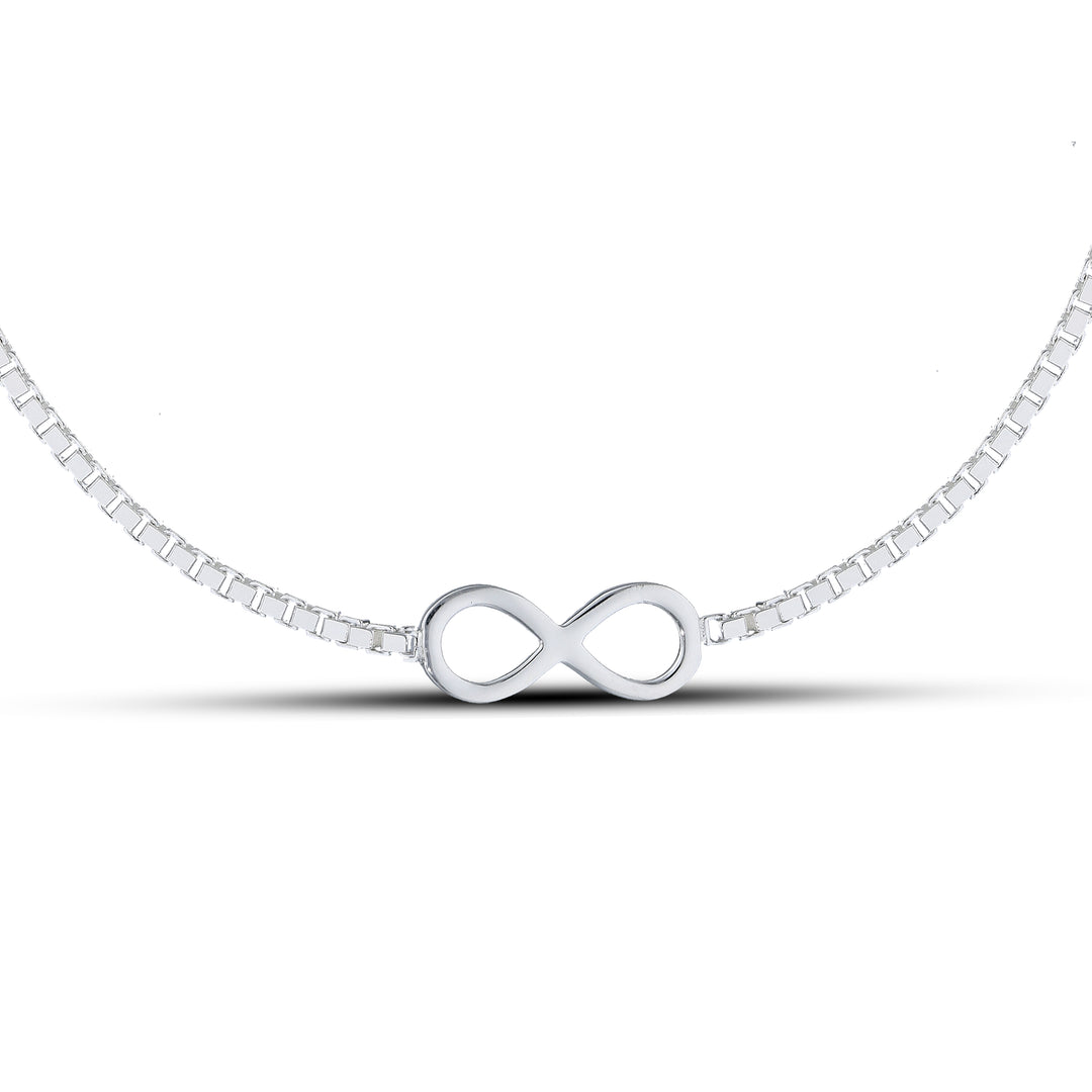 Infinity Bracelet – Delicate Silver Adjustable Pull-Out Bracelet