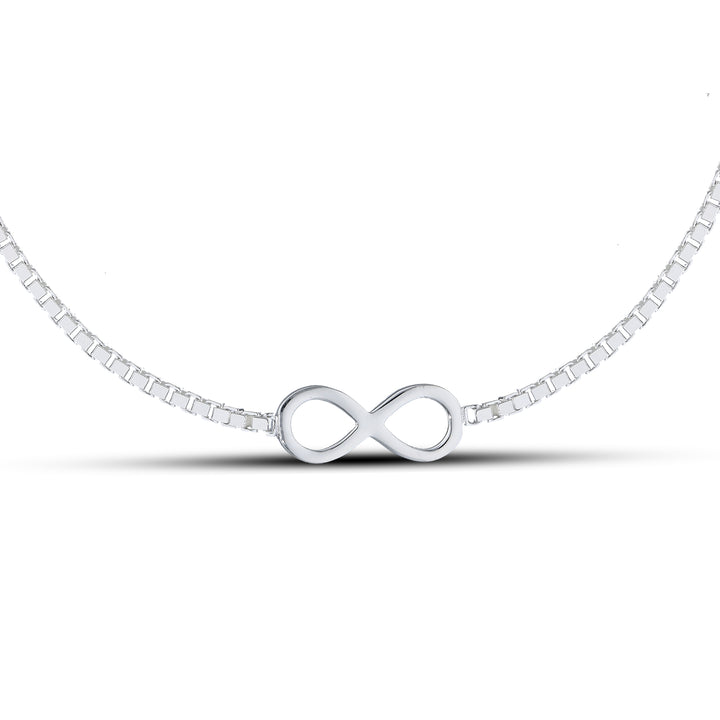 Infinity Bracelet – Delicate Silver Adjustable Pull-Out Bracelet