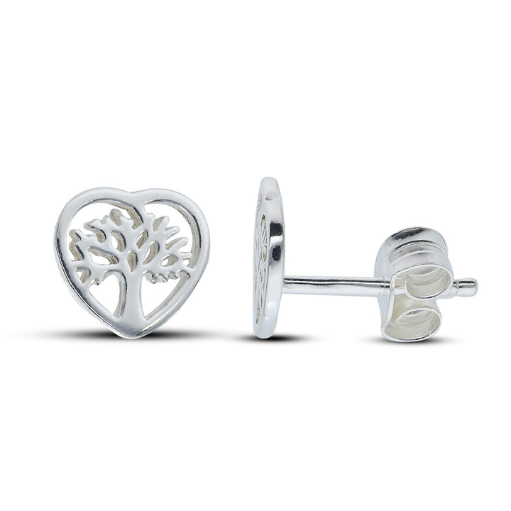 925 Silver Tree Of Life Stud Earrings