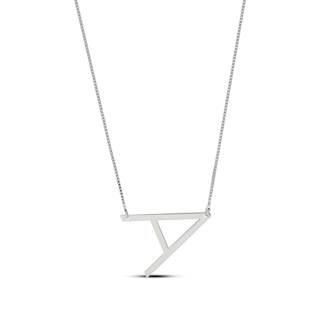 Personalised Stainless Steel Capital Letter Pendant Necklace – Custom Initial Jewellery