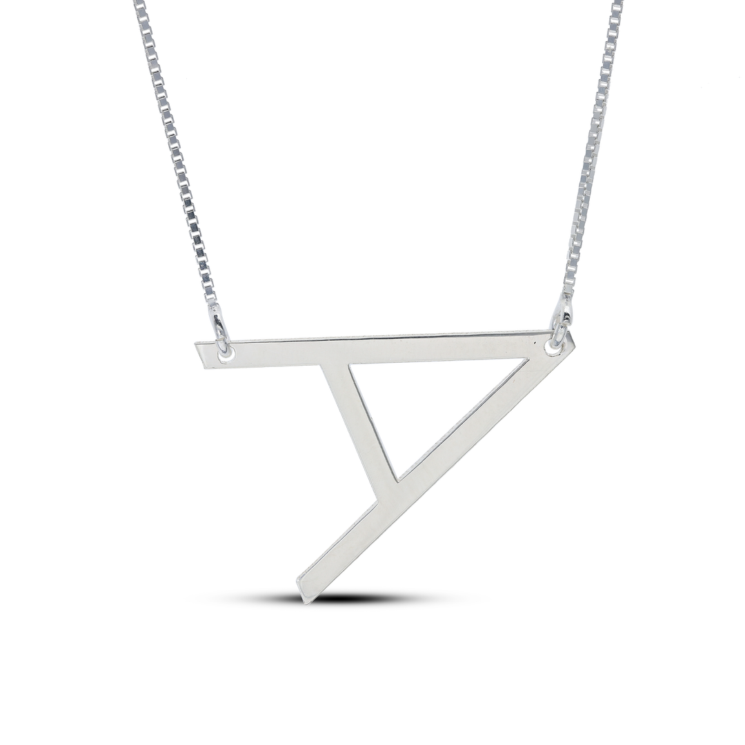 Personalised Stainless Steel Capital Letter Pendant Necklace – Custom Initial Jewellery