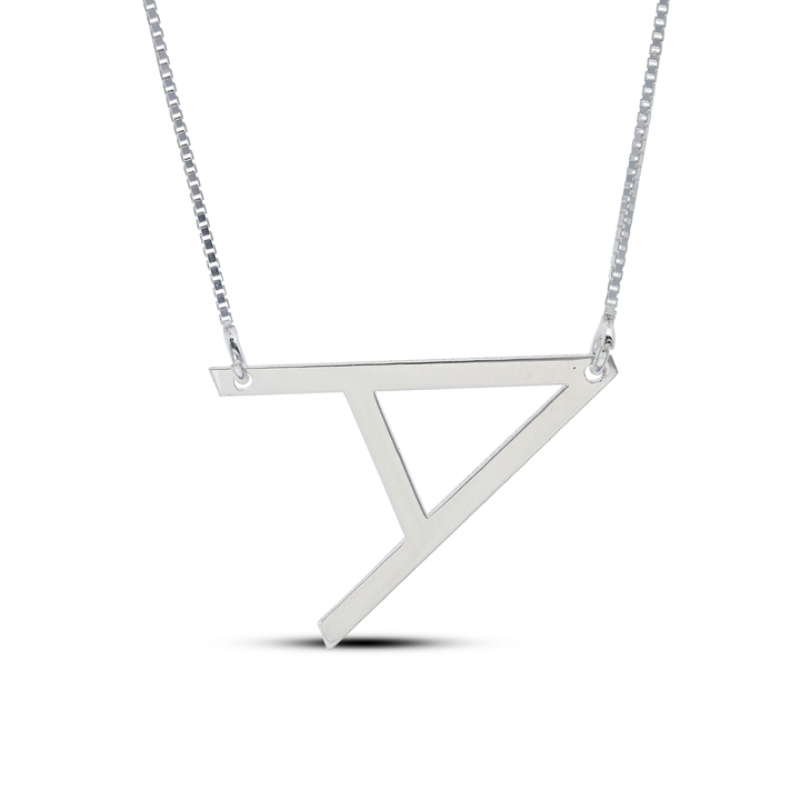 Personalised Stainless Steel Capital Letter Pendant Necklace – Custom Initial Jewellery