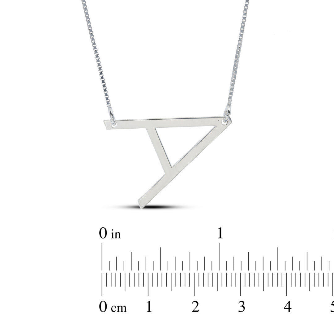 Personalised Stainless Steel Capital Letter Pendant Necklace – Custom Initial Jewellery