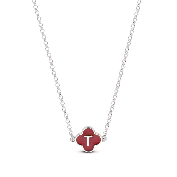 Personalised Silver or Gold Plated Clover Pendant with Initial