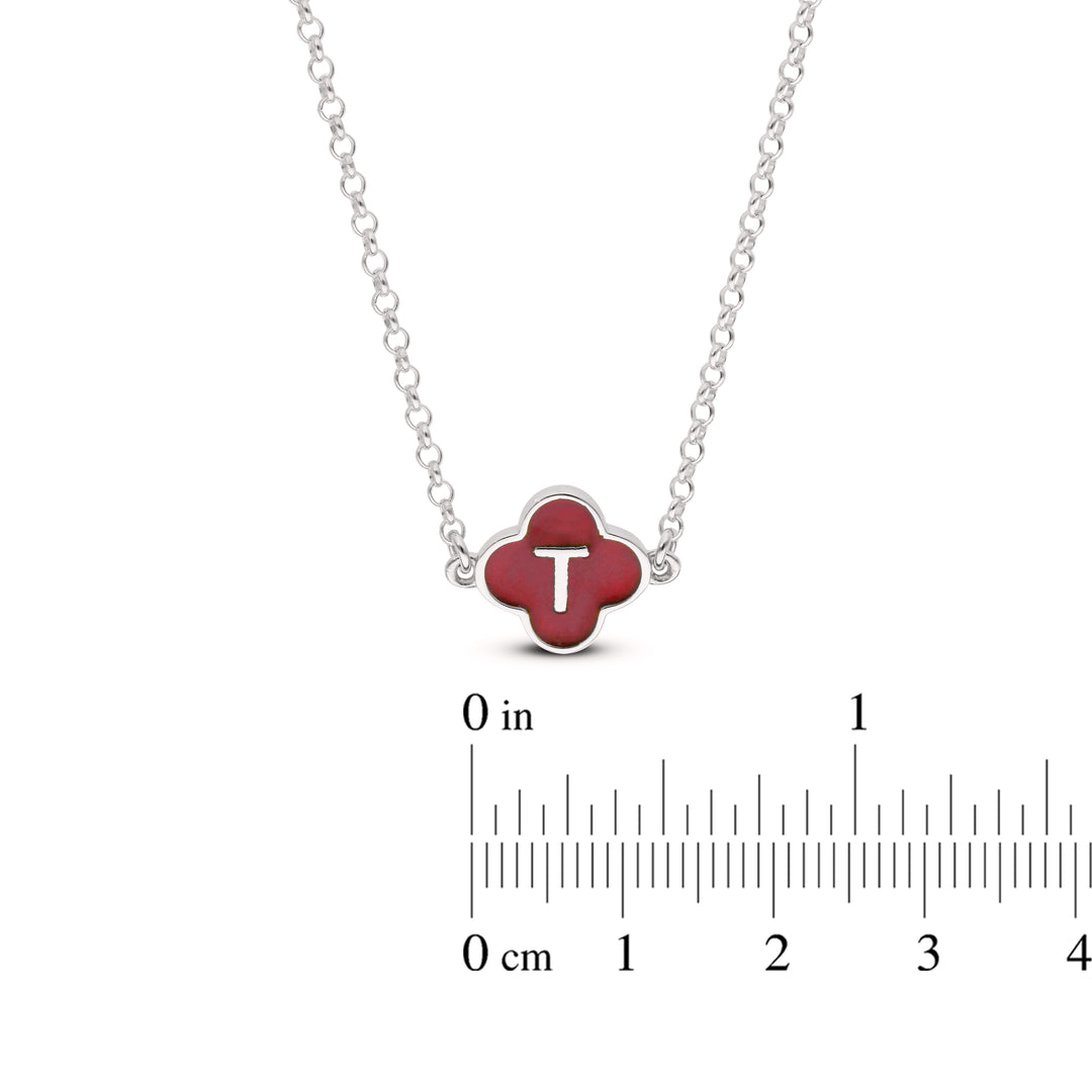 Personalised Silver or Gold Plated Clover Pendant with Initial