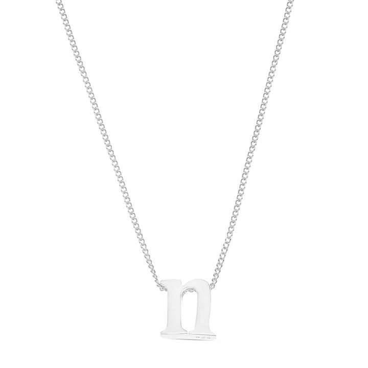 Sterling Silver Lower Case Initial Necklace