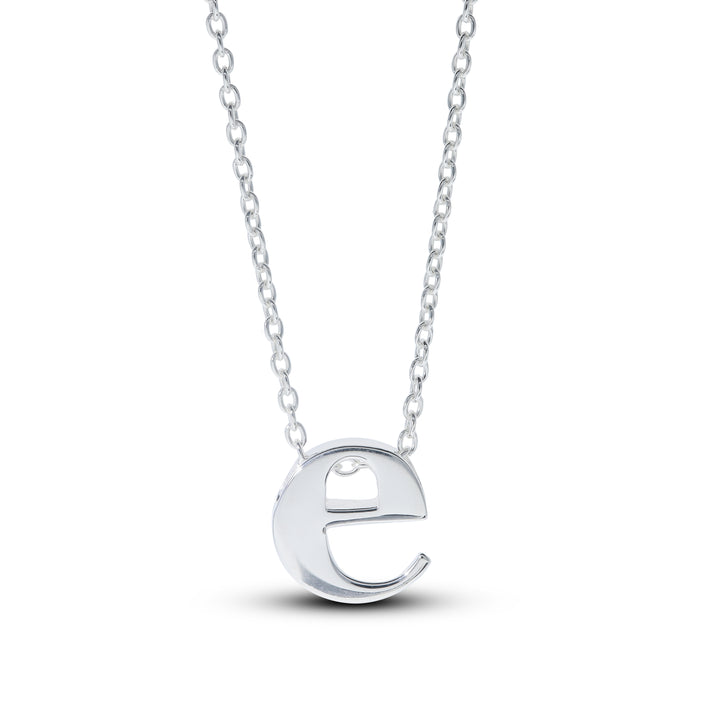 Sterling Silver Lower Case Initial Necklace