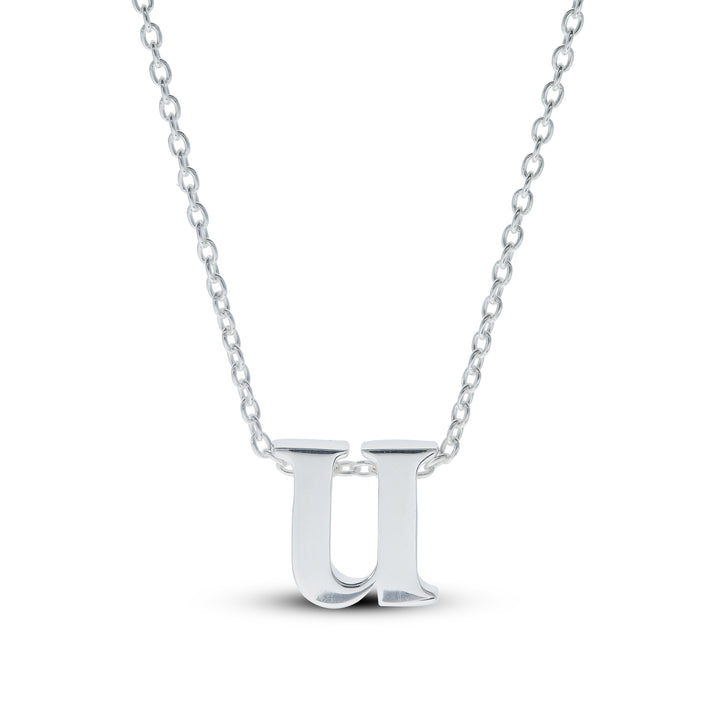 Sterling Silver Lower Case Initial Necklace