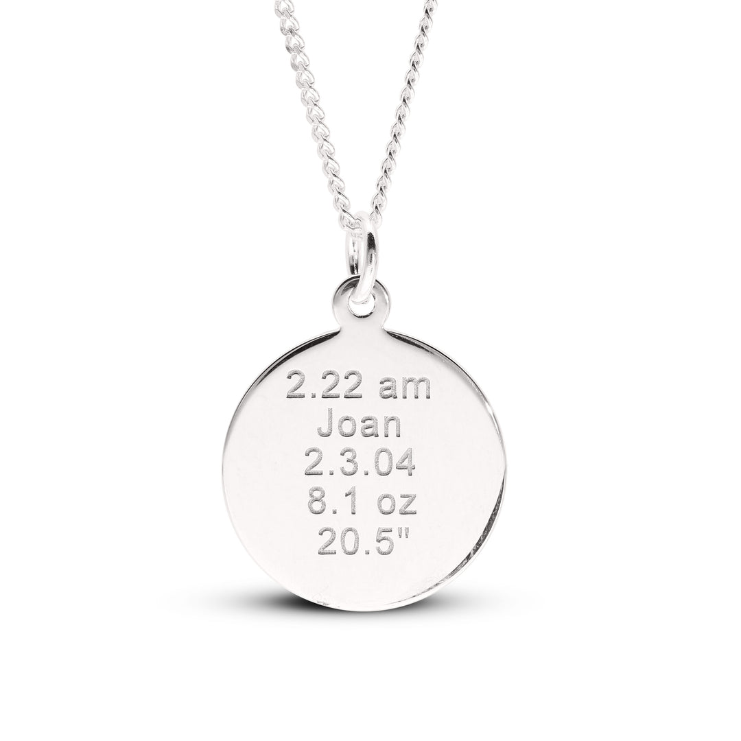 Custom Roman Numeral Clock Pendant in Silver