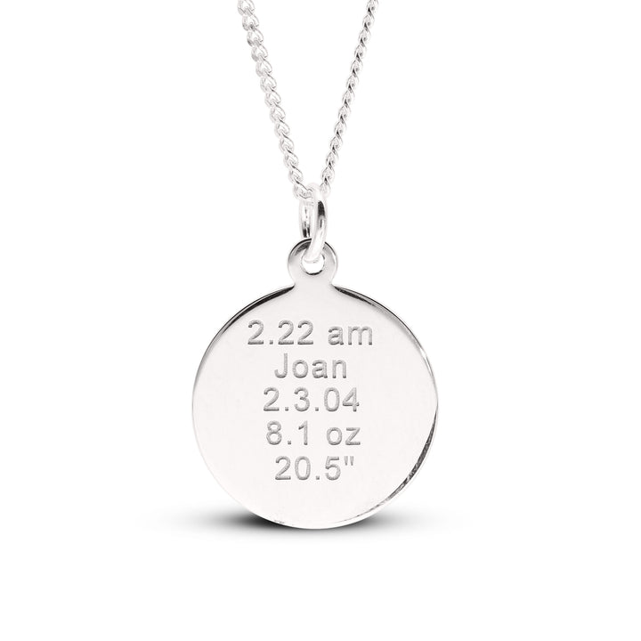 Sterling Silver Roman Numeral Clock Pendant