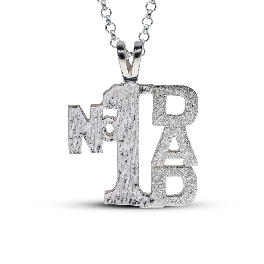 Sterling Silver No1 Dad Pendant, Necklace for Fathers Day, Dad