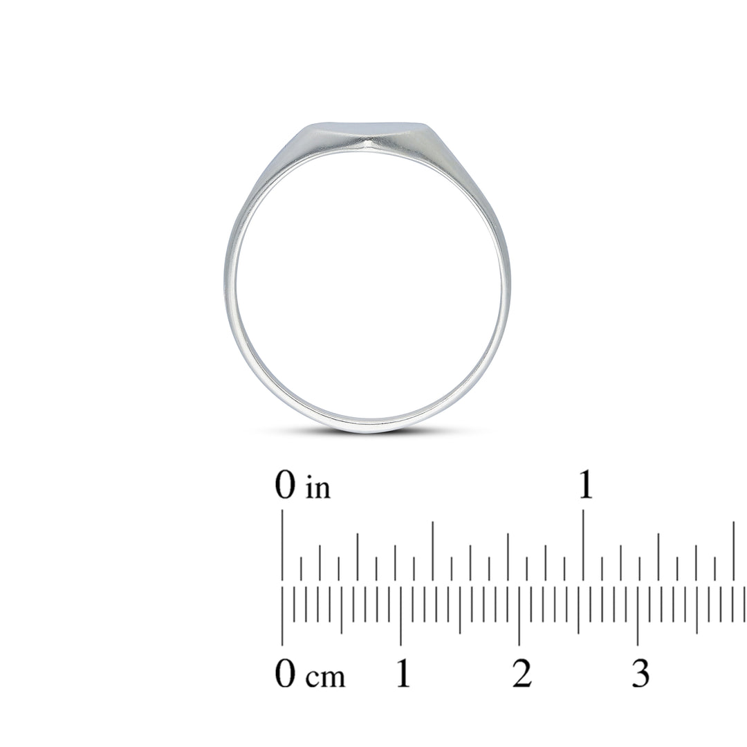 Personalised Heart Signet Ring in Sterling Silver or Gold Plated – Valentine’s Gift