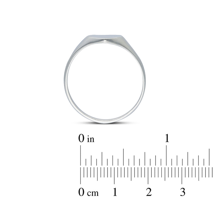 Personalised Heart Signet Ring in Sterling Silver or Gold Plated – Valentine’s Gift