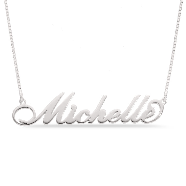 Custom Sterling Silver Name Necklace - Available in Yellow & Rose Gold Plating