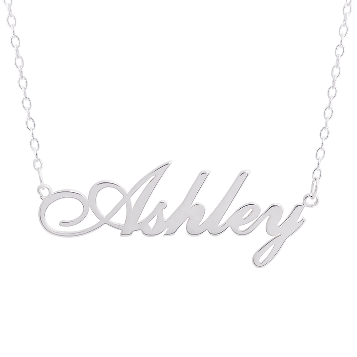 Personalised Sterling Silver Name Necklace - in 18ct Yellow & Rose Gold plated or Silver