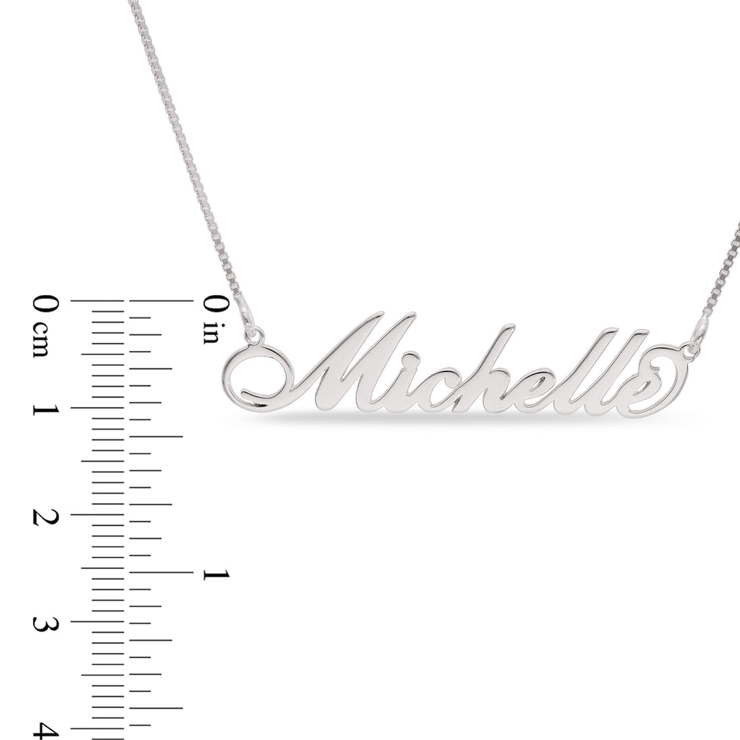 Custom Sterling Silver Name Necklace - Available in 18ct Yellow Gold or 18ct Rose Gold Plating