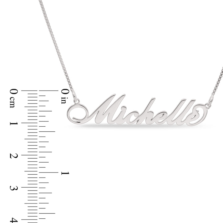 Custom Sterling Silver Name Necklace - Available in Yellow & Rose Gold Plating