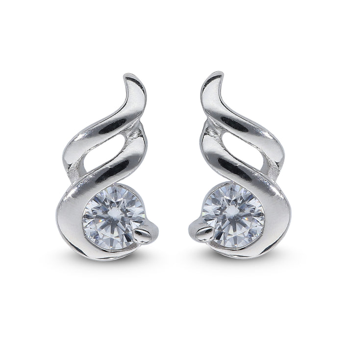 Tear Drop Cubic Zirconia Jewellery Set in Silver