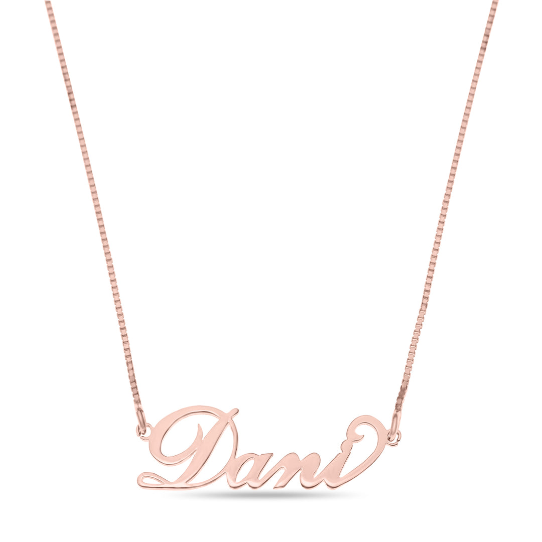 Custom Sterling Silver Name Necklace - Available in 18ct Yellow Gold or 18ct Rose Gold Plating