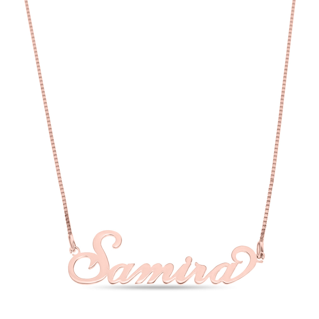 Custom Sterling Silver Name Necklace - Available in 18ct Yellow Gold or 18ct Rose Gold Plating