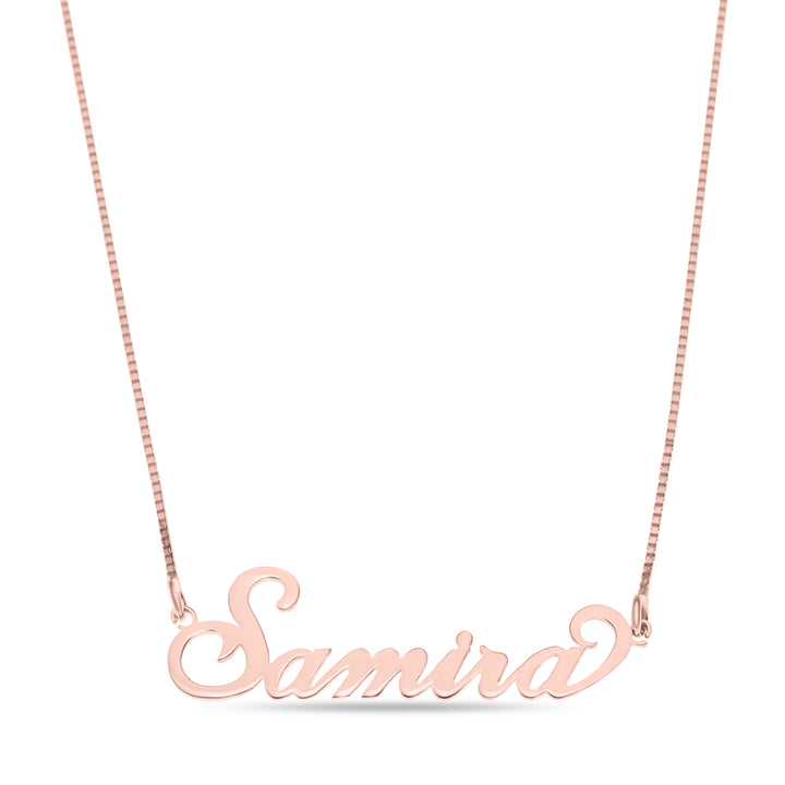 Custom Sterling Silver Name Necklace - Available in Yellow & Rose Gold Plating