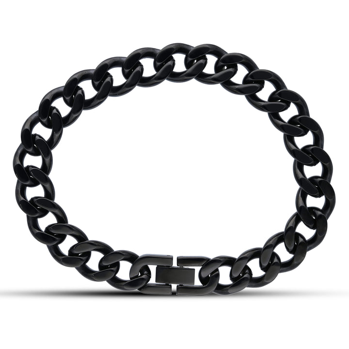 Stainless Steel Black Curb Men’s Bracelet