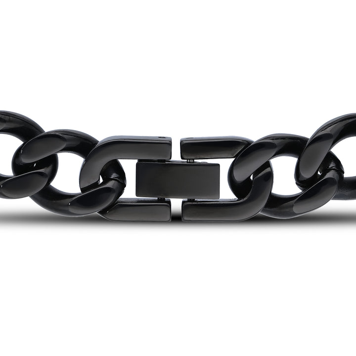 Stainless Steel Black Curb Men’s Bracelet